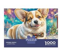 Puzzle de 1000 pièces représentant Un Welsh Corgi, idéal pour Une Pause détente sur la véranda. Cadre en Carton de qualité supérieure, Cadeau Parfait pour Les fêtes, Loisirs à la Maison : 38 x 26 cm.