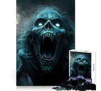 Puzzle de 1000 pièces représentant Un Zombie Terrifiant dans Un cimetière, pour Adultes Un Jeu de réflexion Stimulant et Relaxant, avec Une découpe Parfaite et Un Cadeau mémorable 50x75cm