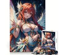 Puzzle de 1000 pièces représentant Une Adolescente angélique de Style Anime (38x26cm) Plaisir et détente Bords précis Idée Cadeau d'anniversaire