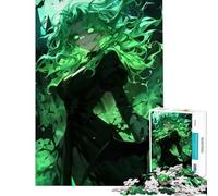 Puzzle de 1000 pièces représentant Une Adolescente aux Cheveux Verts (Style Anime) Jeu Amusant et addictif pour développer la Patience pour Femmes et Hommes (Dimensions 38x52cm)