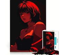 Puzzle de 1000 pièces représentant Une Adolescente d'anime sous Une lumière Rouge Jeu de mémoire,Verrouillage sûr,sans pièces détachées,idéal pour Les Voyages pour Les Petits Cerveaux