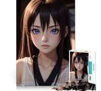 Puzzle de 1000 pièces représentant Une Adolescente d'anime, Un Jeu de logique Stimulant pour Les Adolescents, Une activité à Faire à la Maison, aux Bords Transparents, Un Cadeau précieux 38x52cm