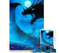 Puzzle de 1000 pièces représentant Une Adolescente dragonne d'anime (50x75cm) Un Passe-Temps agréable et Stimulant, idéal comme Cadeau de Noël