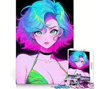 Puzzle de 1000 pièces représentant Une Adolescente en Maillot de Bain Style Anime (50x75cm) Idéal pour se détendre et stimuler sa mémoire Cadeau Parfait pour Les fêtes