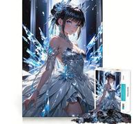 Puzzle de 1000 pièces représentant Une Adolescente en Robe de Cristal 38x26cm Jeu de mémoire Verrouillage précis sans pièces détachables Idéal pour Les Voyages pour stimuler Votre Cerveau