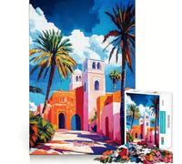 Puzzle de 1000 pièces représentant Une Affiche Artistique de Mascate, Oman, pour Adolescents Jeu de logique Fine, Doux et Relaxant, Bords Nets, Cadeau de qualité supérieure (50x75cm)