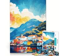 Puzzle de 1000 pièces représentant Une Affiche Artistique des Açores, idéal pour Les Adolescents Stimule la mémoire, Passe-Temps, Bords Nets, Joli Cadeau 50x75cm