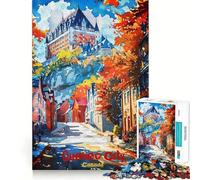 Puzzle de 1000 pièces représentant Une Affiche de la Ville de Québec, idéal pour Les Adolescents Jeu Intelligent à Partager en Famille Motif à Assembler Choix du Père Noël (38x26cm)