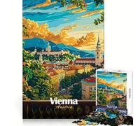 Puzzle de 1000 pièces représentant Une Affiche de la Ville de Vienne, idéal pour Les Adolescents activité cérébrale apaisante, Moments de détente, découpe précise, Joli Cadeau (38x26cm)