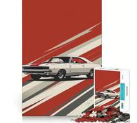 Puzzle de 1000 pièces représentant Une Affiche de Voiture américaine musclée Jeu de mémoire de qualité supérieure découpé au Laser Activité captivante pour des soirées tranquilles (38x52cm)