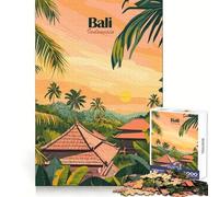 Puzzle de 1000 pièces représentant Une Affiche de Voyage à Bali, en Indonésie, pour Adultes Stimule la mémoire, apaise et Offre Un (50x75cm)
