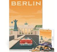 Puzzle de 1000 pièces représentant Une Affiche de Voyage à Berlin, idéal pour Adultes, Stimulant la réflexion stratégique, détente légère et Cadeau de Noël Original (50x75cm)