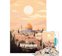 Puzzle de 1000 pièces représentant Une Affiche de Voyage à Jérusalem en Palestine pour Un Jeu éducatif Stimulant et Un pour Les Anniversaires (Taille 38x52cm)