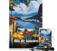 Puzzle de 1000 pièces représentant Une Affiche de Voyage à Rio de Janeiro,au Brésil,idéal pour Les Adolescents Ce Puzzle Amusant et Relaxant,Parfait pour se concentrer et se détendre,est Un Cadeau