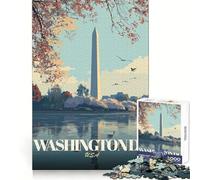Puzzle de 1000 pièces représentant Une Affiche de Voyage de Washington DC idéal pour stimuler Le Cerveau des Adolescents et Leur Offrir Un Cadeau de qualité supérieure Pendant Leurs Temps Libres
