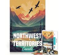 Puzzle de 1000 pièces représentant Une Affiche des Territoires du Nord-Ouest du Canada, idéal pour Les Adultes Un Jeu Stimulant pour Les méninges, Un Cadeau Original et Amusant (50x75cm)