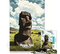 Puzzle de 1000 pièces représentant Une Affiche du Parc National de Rapa NUI, Jeu de logique pour Adolescents, pièce de Collection découpée avec précision (38x26cm)