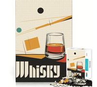 Puzzle de 1000 pièces représentant Une Affiche Originale de Whisky, idéal pour Les Adolescents Jeu cognitif, Passe-Temps apaisant, Finition Premium, liste de souhaits du Père Noël (50x75cm)