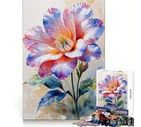 Puzzle de 1000 pièces représentant Une Aquarelle de Fleurs, idéal pour Les Adolescents stimule la logique, apaise l'esprit et Offre Un Assemblage sécurisé et Un Cadeau Parfait (50x75cm)