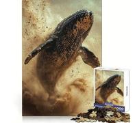 Puzzle de 1000 pièces représentant Une Baleine bondissant Hors du Sable, idéal pour Adultes, Exercice Mental et détente, Cadeau spécial Snug Lock (38x26cm)