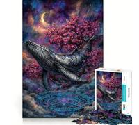 Puzzle de 1000 pièces représentant Une Baleine dans Un Paysage céleste onirique Jeu pour Adultes,découpé au Laser pour Un Assemblage Parfait,Une activité enrichissante pour Les Jours de Pluie