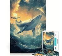 Puzzle de 1000 pièces représentant Une Baleine dans Un Paysage océanique onirique Jeu de réflexion pour Adultes,découpe Laser pour Un Assemblage Parfait,activité enrichissante pour Les Jours de Pluie