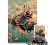 Puzzle de 1000 pièces représentant Une Baleine robotique Vintage pour Adultes entraînement à la Concentration, Passe-Temps paisible, Assemblage précis, Cadeau mémorable (50x75cm)