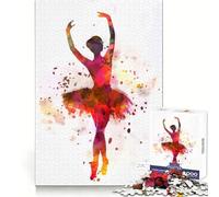 Puzzle de 1000 pièces représentant Une Ballerine à l'aquarelle dans Une Pose élégante, idéal pour Adultes Stimulation mentale, détente et Divertissement Cadeau Unique et Parfait (38x52cm)
