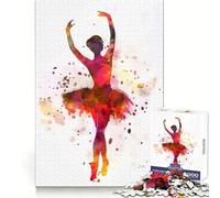 Puzzle de 1000 pièces représentant Une Ballerine à l'aquarelle dans Une Pose élégante,idéal pour Les Adolescents,développant Leur logique et Leur Sens de l'équilibre Un Cadeau attentionné et raffiné