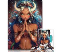 Puzzle de 1000 pièces représentant Une Belle Fille animée, pour Adolescents, avec pièces de Formes aléatoires entièrement emboîtables, pour Les Enfants de 14 Ans et Plus (50x75cm)