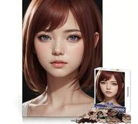 Puzzle de 1000 pièces représentant Une Belle Jeune Fille rousse (38x26cm) Idéal pour Adultes Divertissement intellectuel et détente Cadeau attentionné