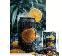 Puzzle de 1000 pièces représentant Une boîte Noire avec des Quartiers d'orange,idéal pour Les Adolescents Stimule la mémoire,Offre Un Moment de détente et de Plaisir Découpe Nette et Originale Cadeau