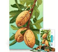 Puzzle de 1000 pièces représentant Une Branche d'amandier avec des amandes mûres,idéal pour Les Adolescents Découpe Laser pour Un Assemblage Parfait et Un Exercice Mental Calme à Faire à la Maison