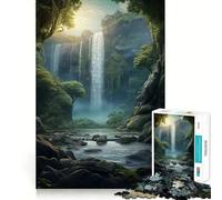 Puzzle de 1000 pièces représentant Une Cascade en forêt Développe la mémoire,ludique et de qualité Professionnelle pour stimuler l'esprit (38x26cm)