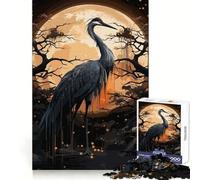 Puzzle de 1000 pièces représentant Une Cigogne Noire Ancienne, idéal pour Les Adolescents entraînement à la Concentration, évasion paisible, Assemblage serré, Cadeau attentionné (38x52cm)