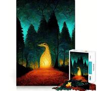 Puzzle de 1000 pièces représentant Une créature de la forêt fantaisiste Jeu de mémorisation mentale de Haute précision Activité Manuelle Interactive Défi cérébral pour la Maison (38x52cm)