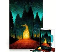 Puzzle de 1000 pièces représentant Une créature de la forêt fantaisiste Un Jeu d'enfant pour stimuler l'esprit Découpe Nette et Composants Robustes Un Divertissement captivant pour des Moments