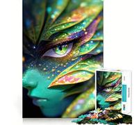 Puzzle de 1000 pièces représentant Une créature Verte Mystique en Gros Plan, idéal pour Adultes Jeu de logique Clair, Amusant et Relaxant Découpe Parfaite Cadeau élégant (50x75cm)
