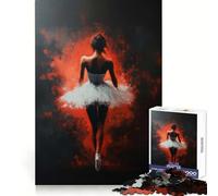 Puzzle de 1000 pièces représentant Une Danseuse de Ballet en Rouge, idéal pour Adultes Développe la logique, se détend et s'apprend Un Cadeau de Noël Chaleureux et précis (50x75cm)