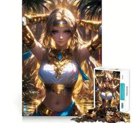 Puzzle de 1000 pièces représentant Une déesse égyptienne Sexy 38x26cm Jeu Intelligent et Amusant à réaliser en intérieur Découpe Lisse pour Les vœux du Père Noël