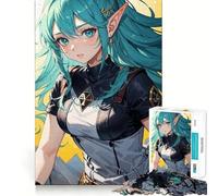 Puzzle de 1000 pièces représentant Une Elfe d'anime pour Adultes Jeu de Concentration,découpe de précision,Bords Lisses,défi Amusant pour Passer Le Temps (38x52cm)