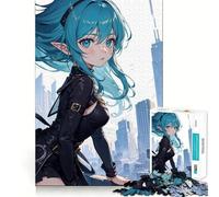 Puzzle de 1000 pièces représentant Une Elfe d'anime pour Adultes Jeu de Concentration,découpe de précision,Bords Lisses,défi Amusant pour Passer Le Temps (38x52cm)