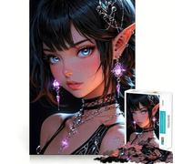 Puzzle de 1000 pièces représentant Une Elfe de Style Anime Exercice Mental Amusant Découpe Nette Composants Robustes Loisirs captivants pour des Moments de détente à la Maison (38x52cm)