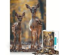 Puzzle de 1000 pièces représentant Une Famille d'animaux Adultes Jeu de réflexion Amusant avec Technologie de découpe Laser avancée Un défi Stimulant pour Passer Le Temps (50x75cm)