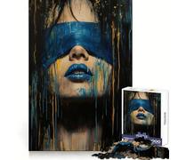 Puzzle de 1000 pièces représentant Une Femme aux Yeux bandés, idéal pour Les Adolescents Un Cadeau Parfait pour stimuler Le Cerveau, Le Bien-être et Les Loisirs (38x26cm)