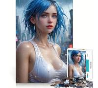 Puzzle de 1000 pièces représentant Une Femme Cyberpunk Sexy, idéal pour Les Adolescents, pour améliorer Leur mémoire et Leurs Loisirs 38x26cm