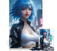 Puzzle de 1000 pièces représentant Une Femme Cyberpunk Sexy, idéal pour Les Adolescents, Un Jeu Stimulant et Relaxant à Assembler, Un Cadeau attentionné 38x26cm