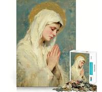 Puzzle de 1000 pièces représentant Une Femme en prière avec Une auréole, idéal pour Les Adolescents Jeu Intelligent et apaisant, découpe Facile, Cadeau Parfait 38x52cm