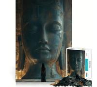 Puzzle de 1000 pièces représentant Une Femme et Un Bouddha,idéal pour Les Adolescents Jeu de réflexion et de Coordination Découpe Laser pour Un Assemblage Parfait Activité relaxante en Groupe