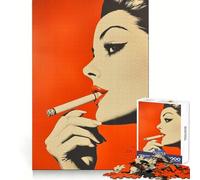 Puzzle de 1000 pièces représentant Une Femme fumant Une Cigarette, idéal pour Les Adolescents, stimule la mémoire, favorise la détente, Offre des Bords Nets et constitue Un Cadeau Festif (38x52cm)